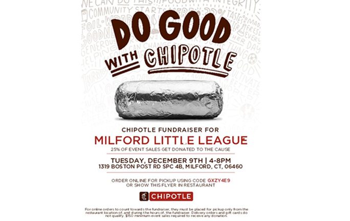 Milford Little League Night at Chipotle!